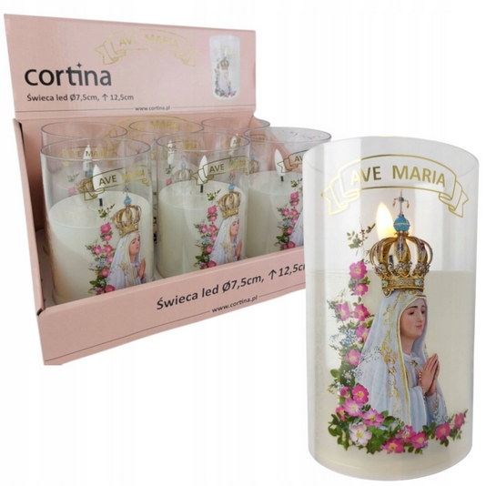 Dekoračné LED sviečky na batérie, sada 6 ks Ave Maria, výška 12,5 cm